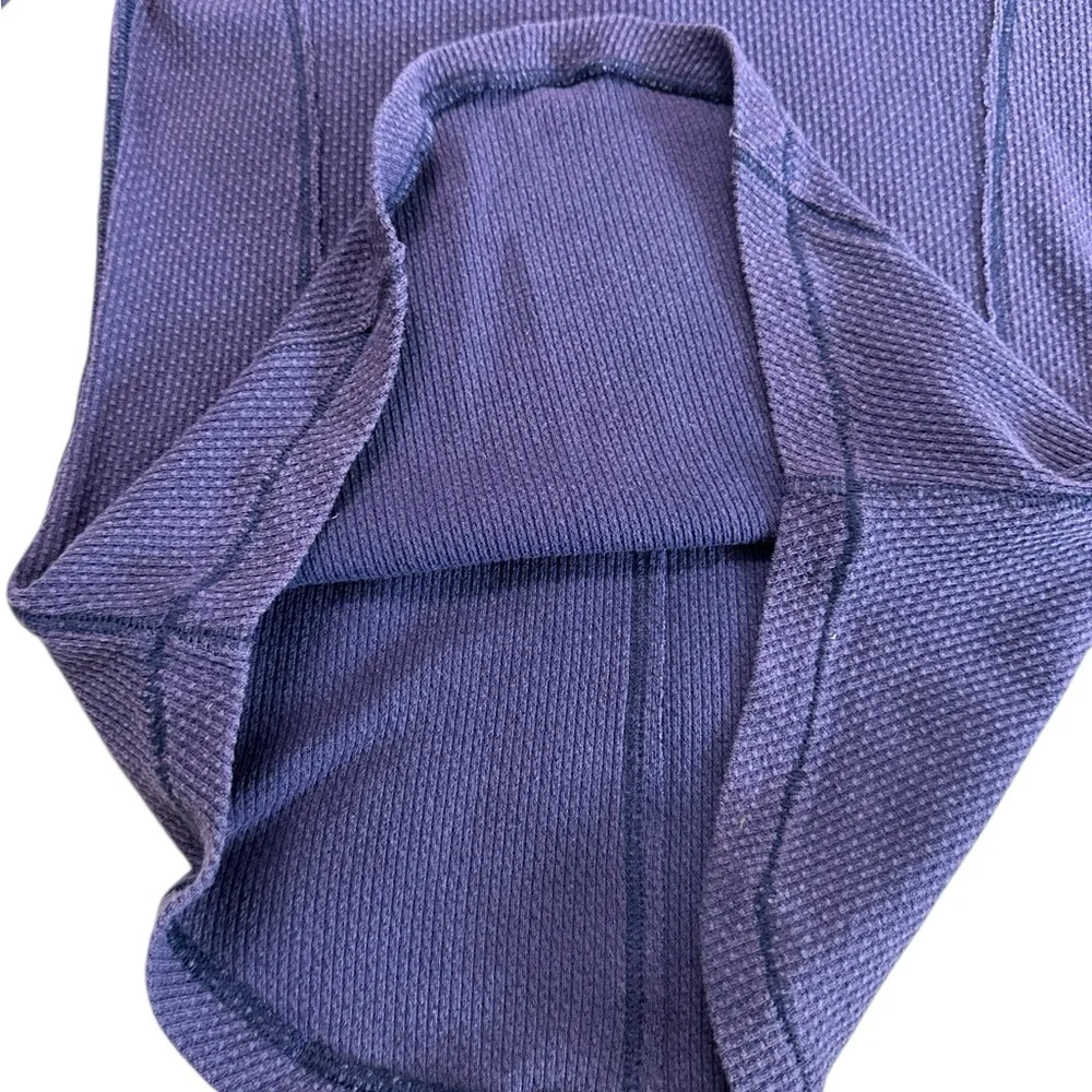 Free People Women's XS Newbie Rosy Cuff Thermal Purple Top - Picture 15 of 17